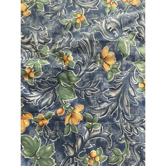 Vintage Sheridan Australia Blue Floral Lined 2 Drapes Curtains/ Valance Set 3 - Picture 2 of 16